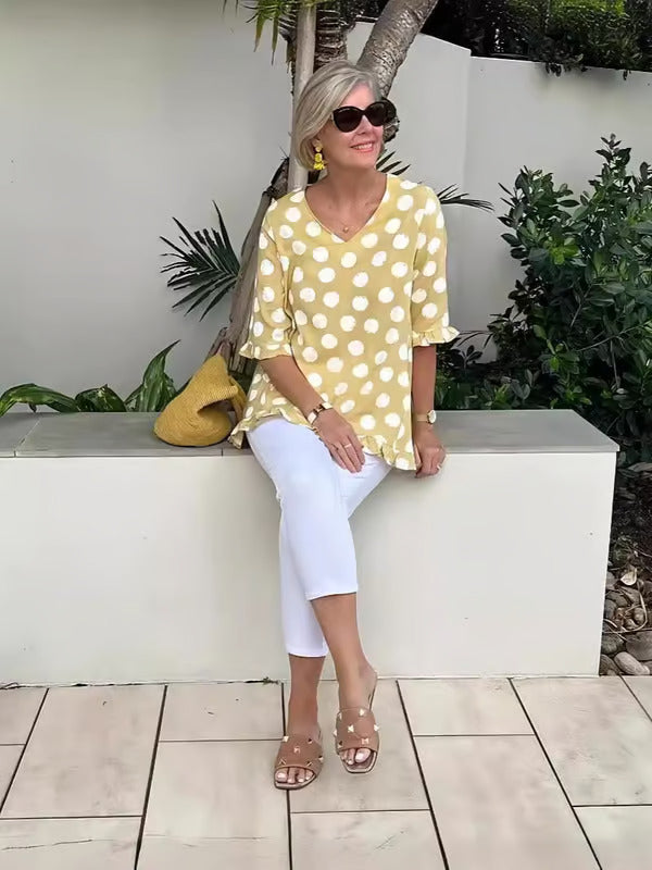 Weena™  Elegant V-Neck Blouse