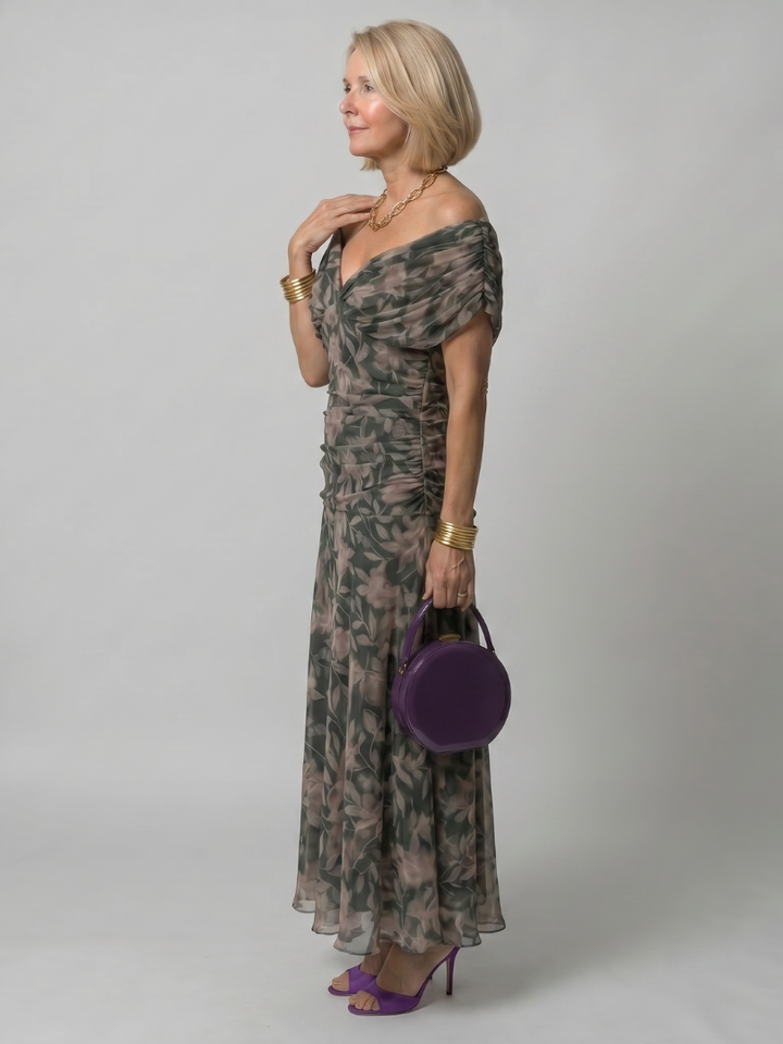 Calen | Off-Shoulder Flowy Midi Dress