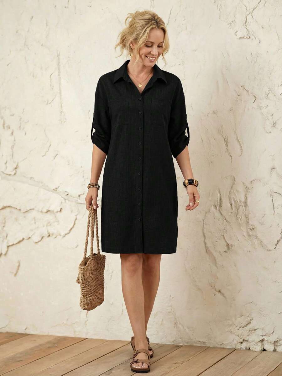 Amelia™ | Effortless Everyday Shirt Dress