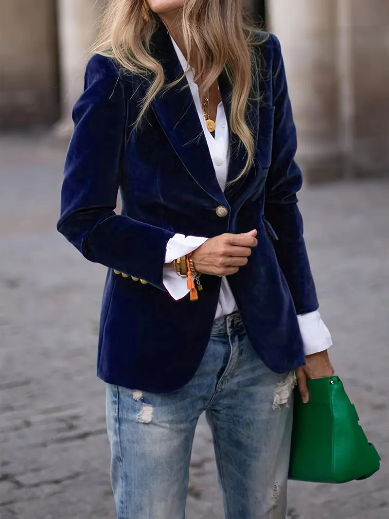 Kelly™ - Elegant Velvet Blazer