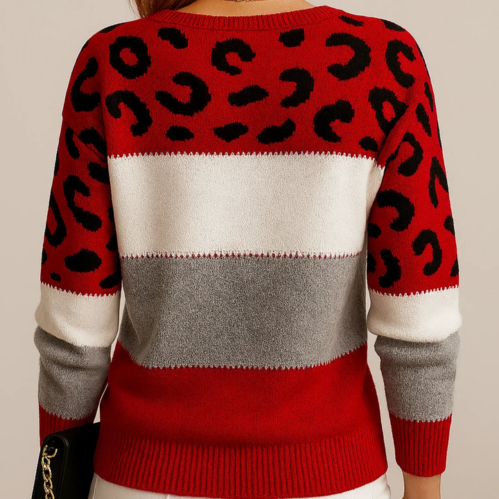 Pascaline™ | Leopard Print Casual Jumper