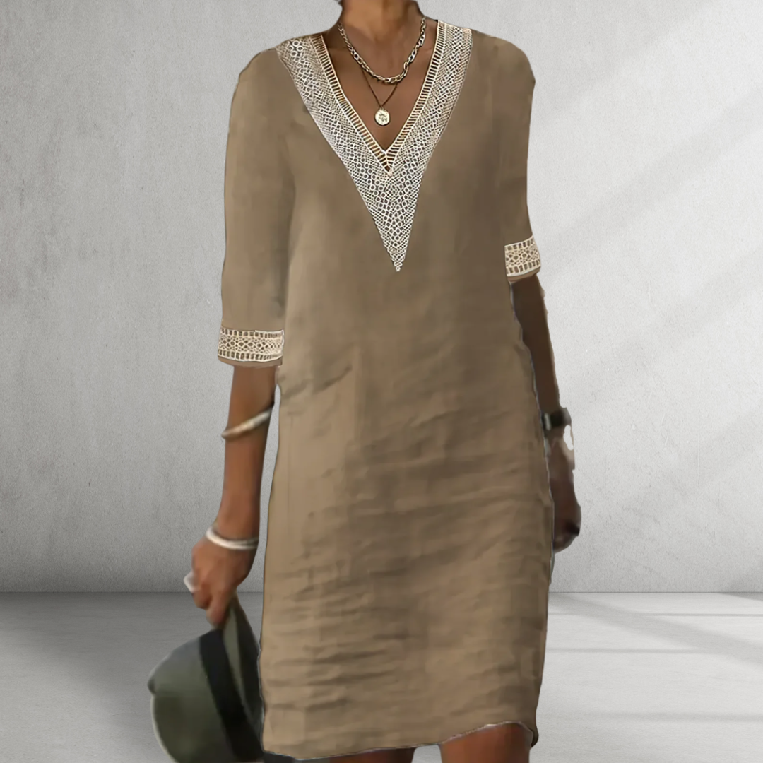 Diana™ Cotton Linen Summer Dress