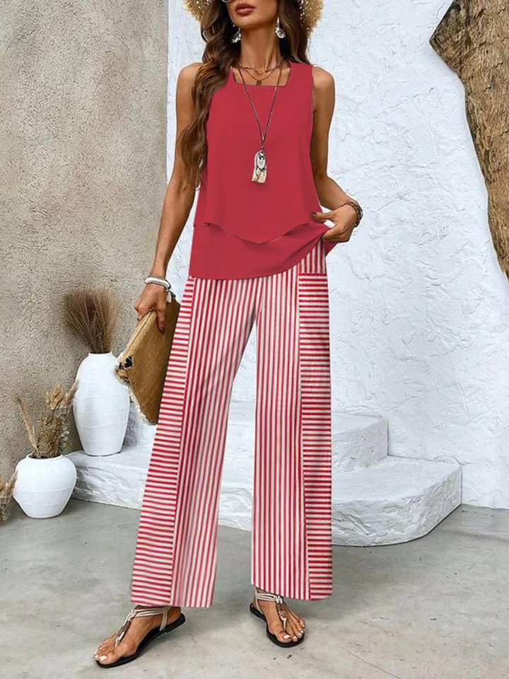 Abigail | Wide-Leg Trousers Two-Piece Set