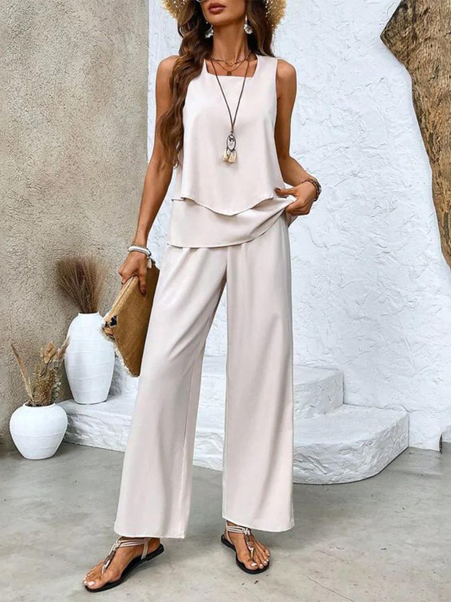 Abigail | Wide-Leg Trousers Two-Piece Set