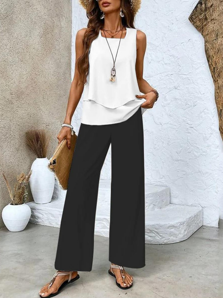 Abigail | Wide-Leg Trousers Two-Piece Set