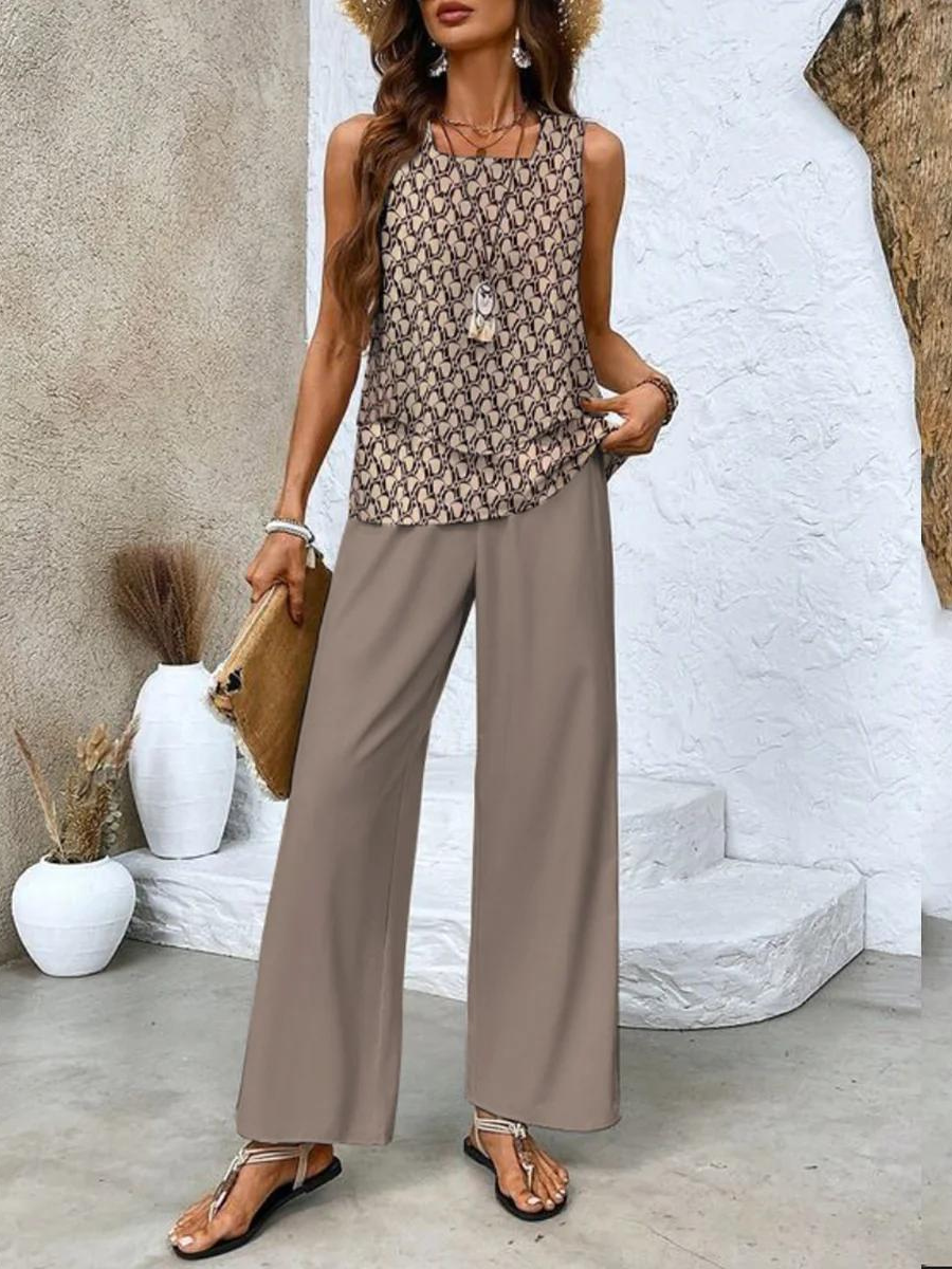 Abigail | Wide-Leg Trousers Two-Piece Set