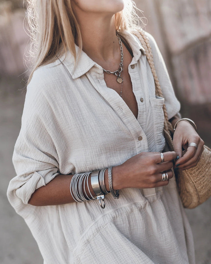 Harmony™ Effortless Chic Cotton-Linen Tunic Dress