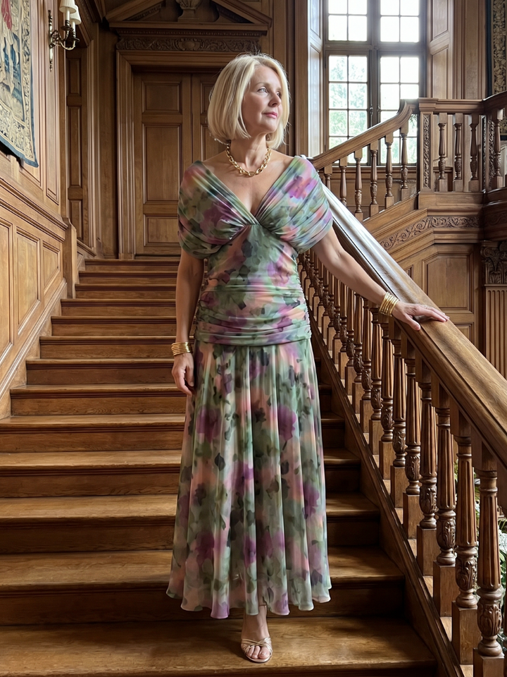 Calen | Off-Shoulder Flowy Midi Dress