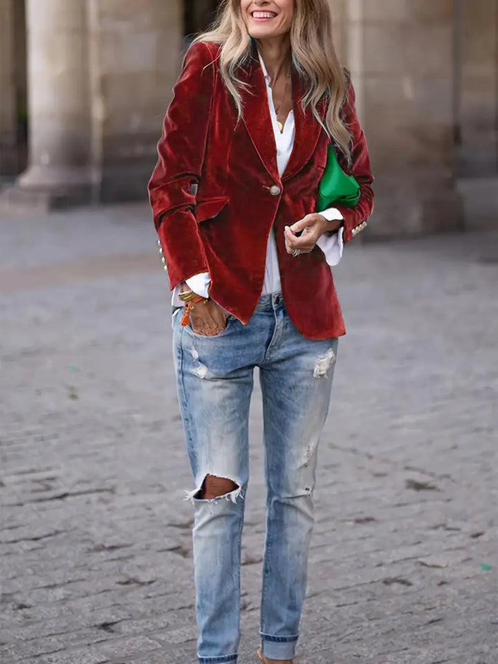 Kelly™ - Elegant Velvet Blazer