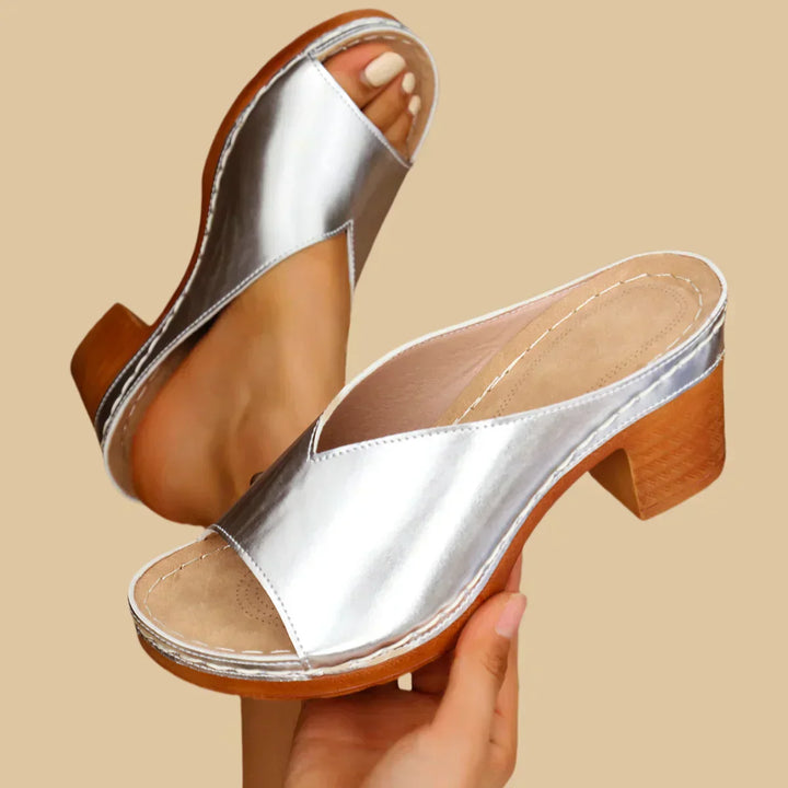 Navy™ | Orthopedic Thick Heel Sandals