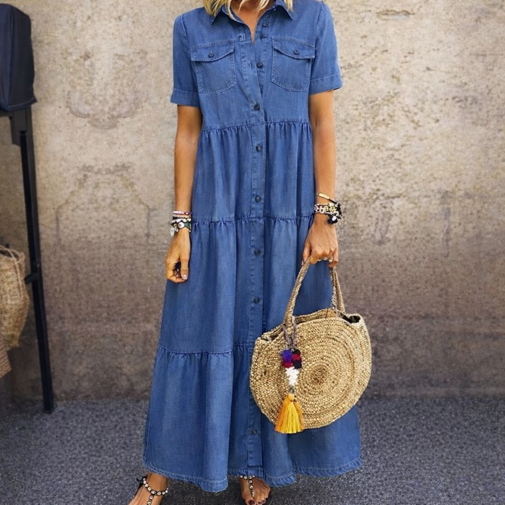 Elizabeth™ - Denim Midi Dress