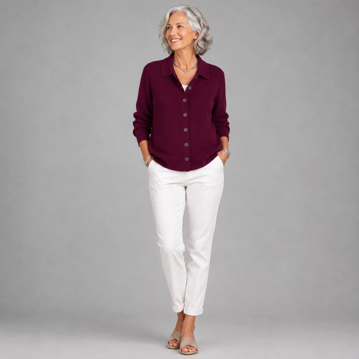 Sophie | Soft Knit Button-Front Cardigan