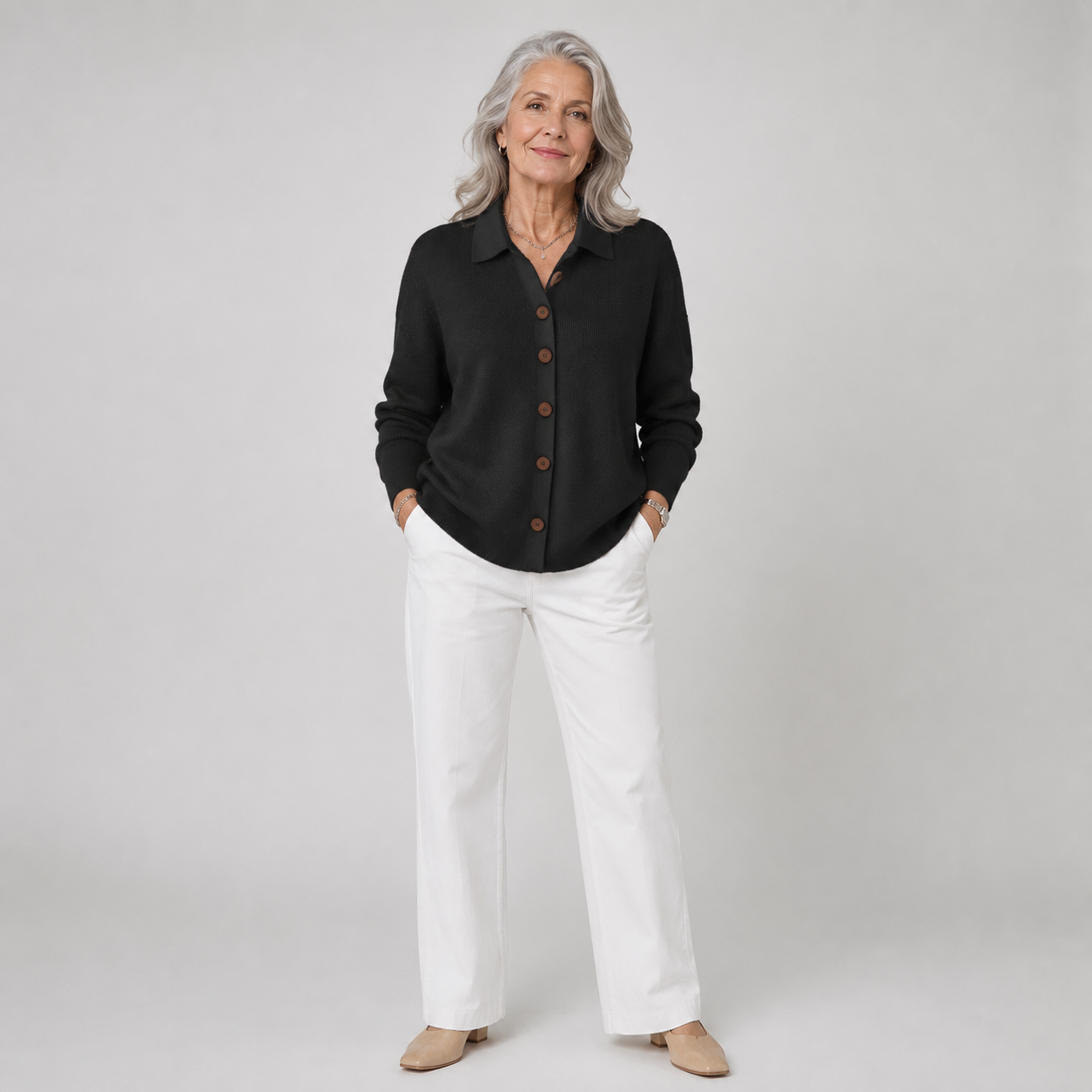 Sophie | Soft Knit Button-Front Cardigan