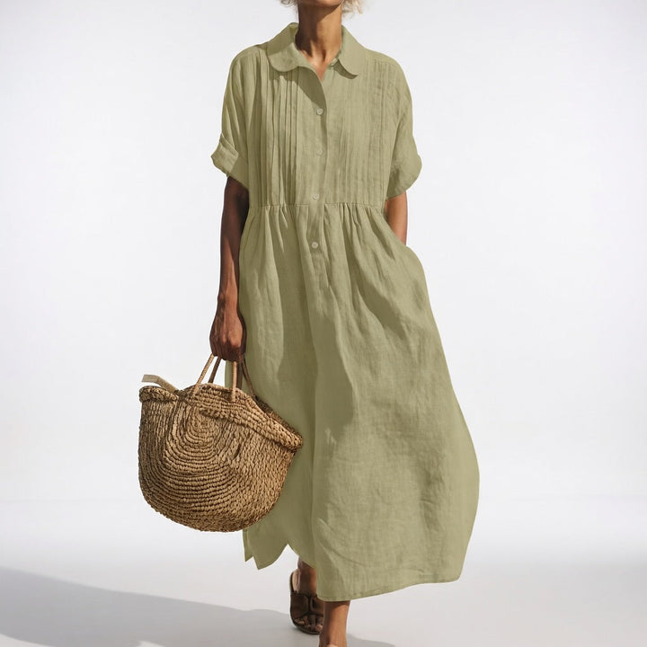 Lysandra™ | Flowing Long Shirt Dress