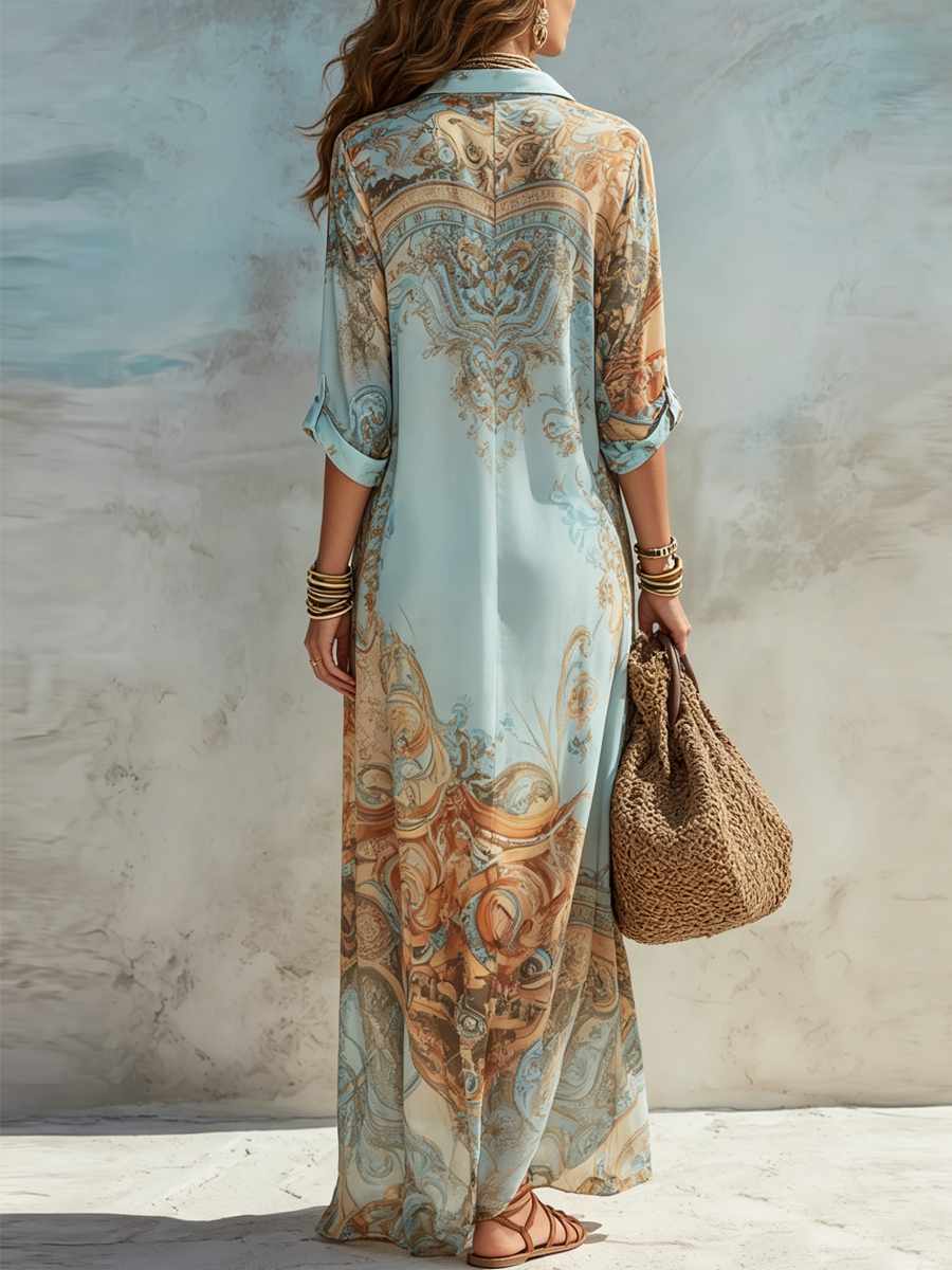 Eleanor | Elegant Maxi Shirt Dress