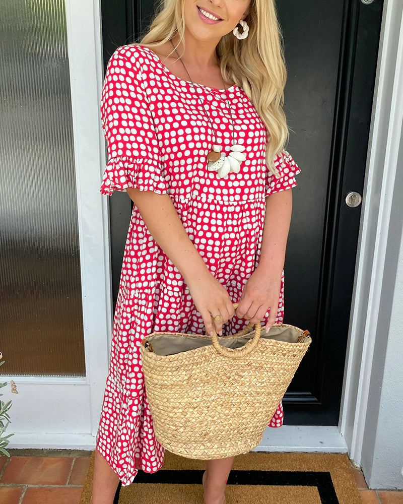 Cora™ A-Line Dotted Dress