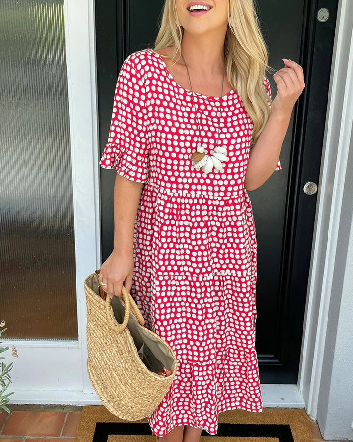 Cora™ A-Line Dotted Dress