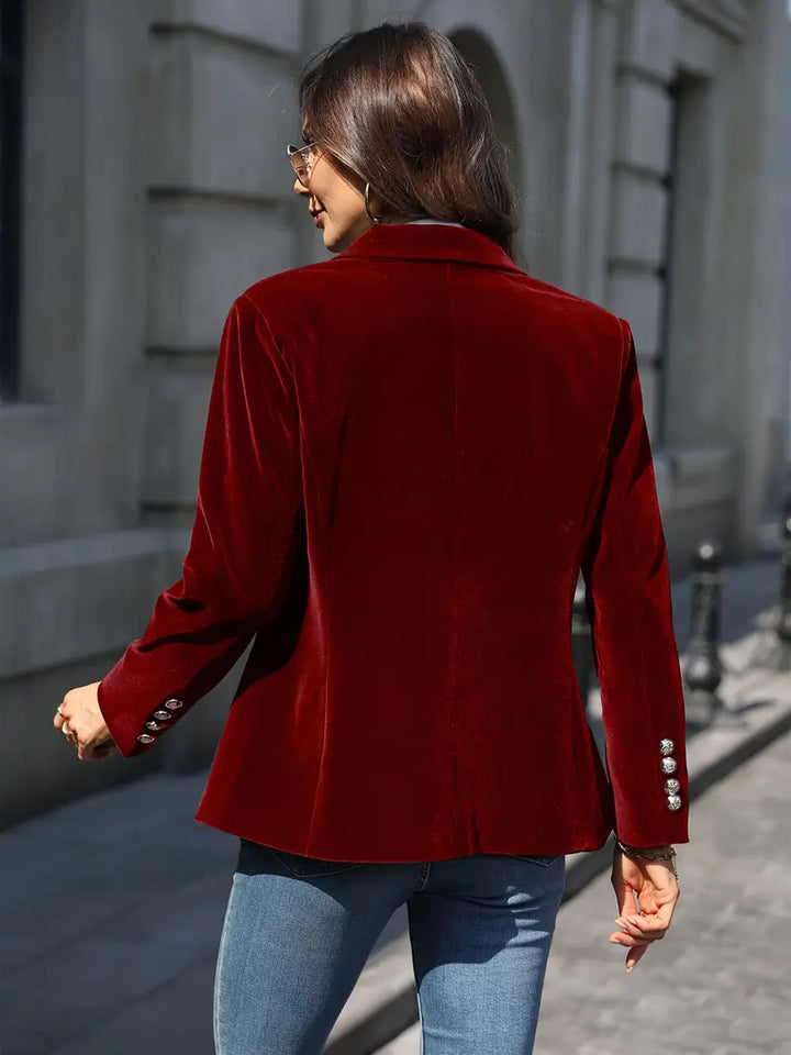 Elegant Velvet Blazer Jacket for Women