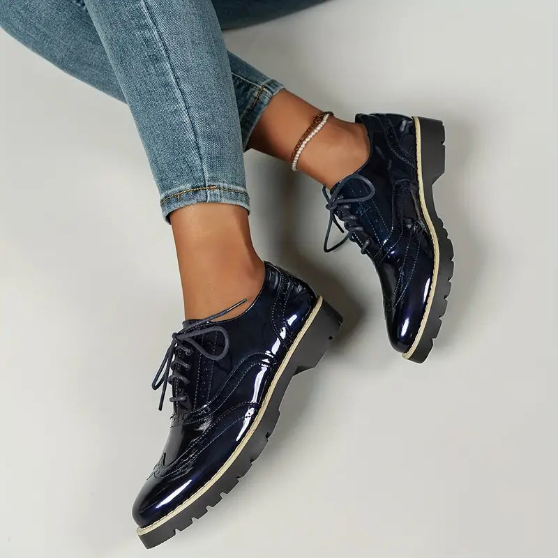 Teddy™ Glossy Brogue Orthopedic Shoes