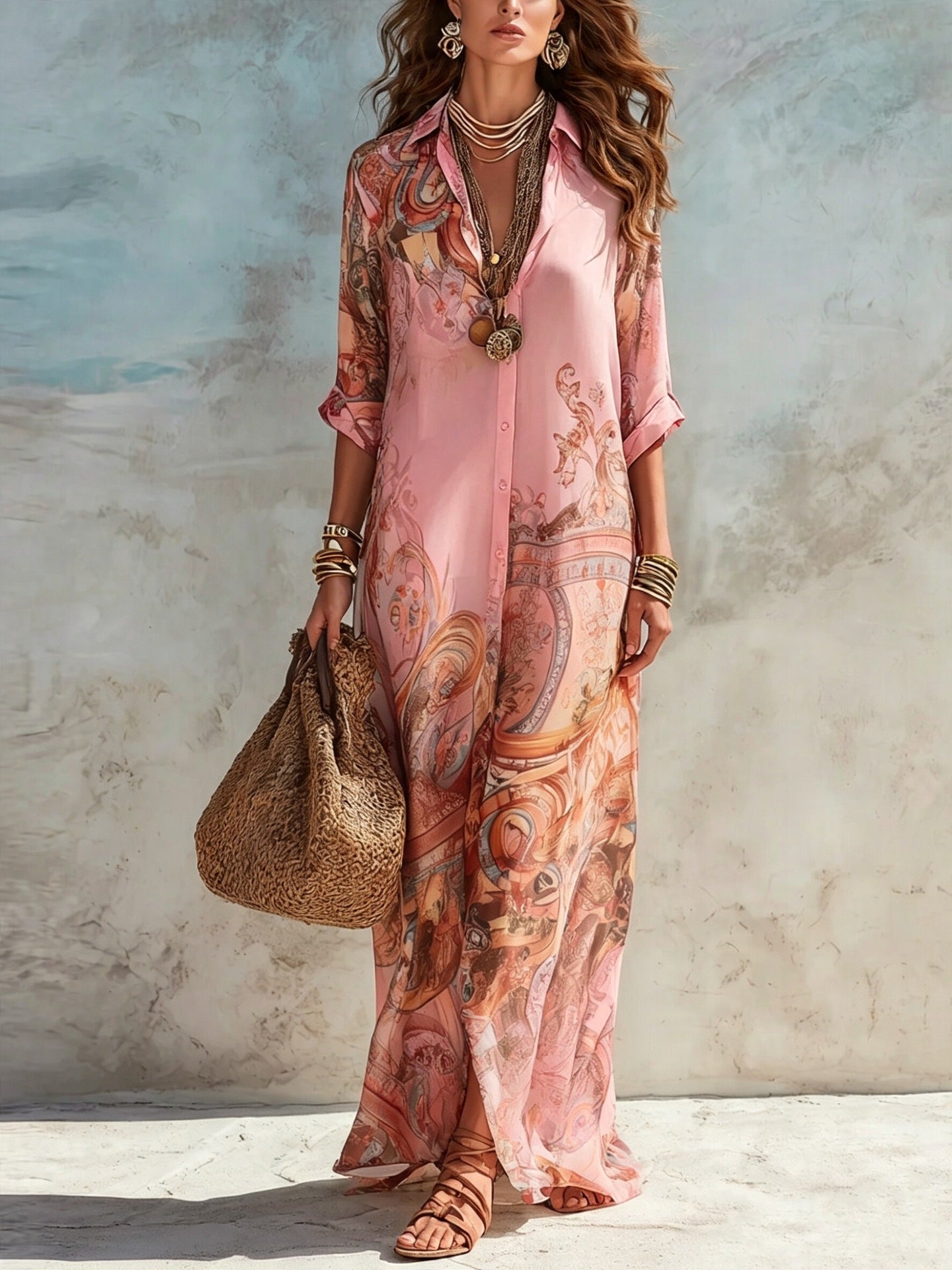 Eleanor | Elegant Maxi Shirt Dress