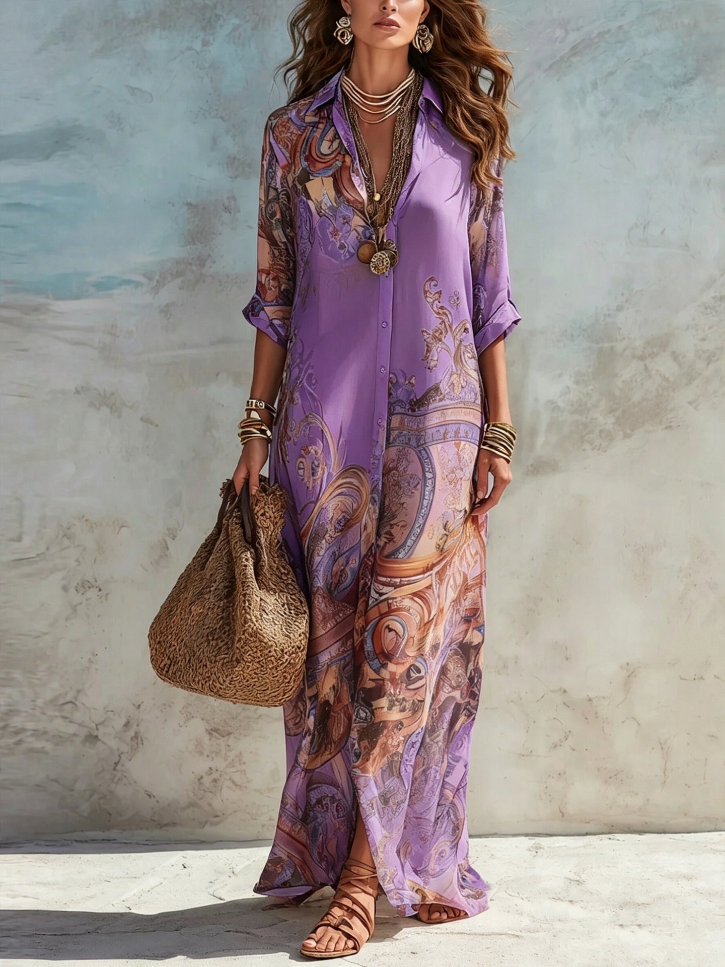 Eleanor | Elegant Maxi Shirt Dress