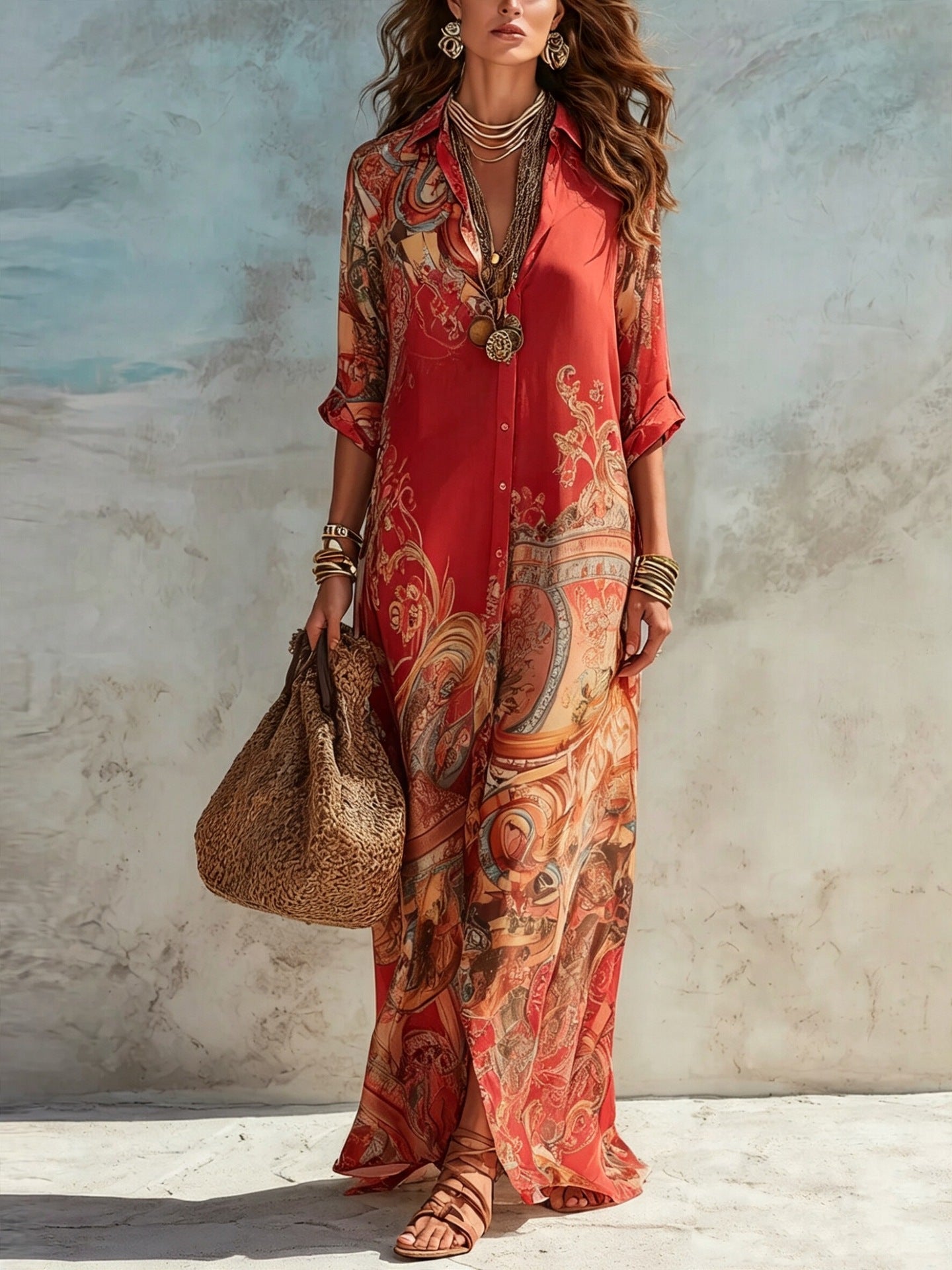 Eleanor | Elegant Maxi Shirt Dress