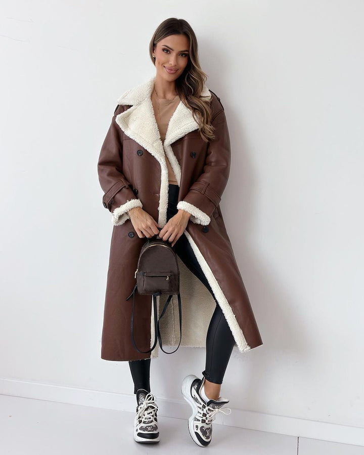 Beatrix™ - Borg Collar Long Coat