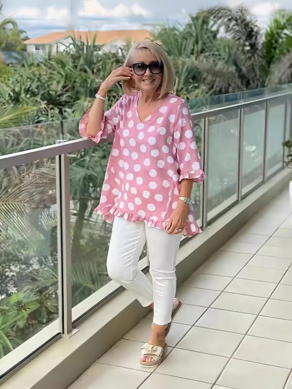 Weena™  Elegant V-Neck Blouse