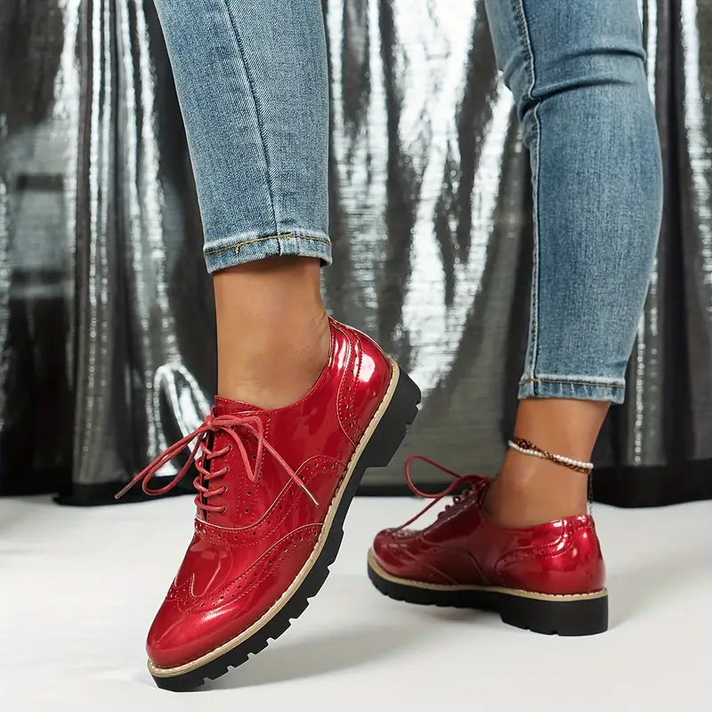 Teddy™ Glossy Brogue Orthopedic Shoes