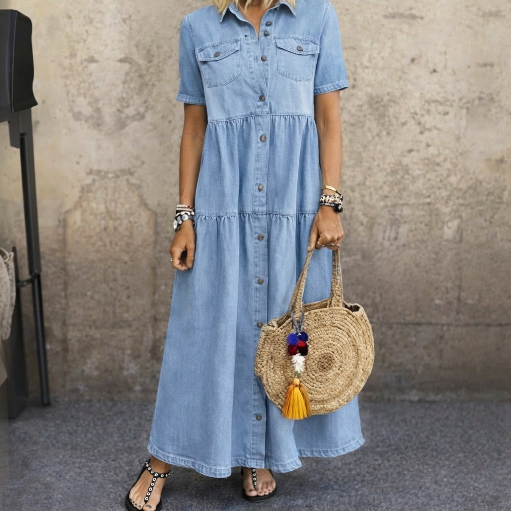 Elizabeth™ - Denim Midi Dress