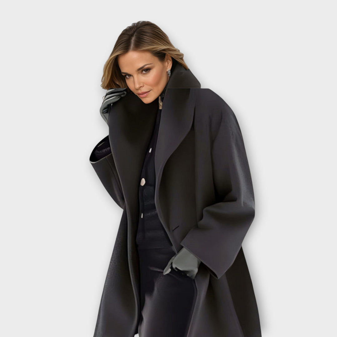 Chic Windproof Long Coat for Women
