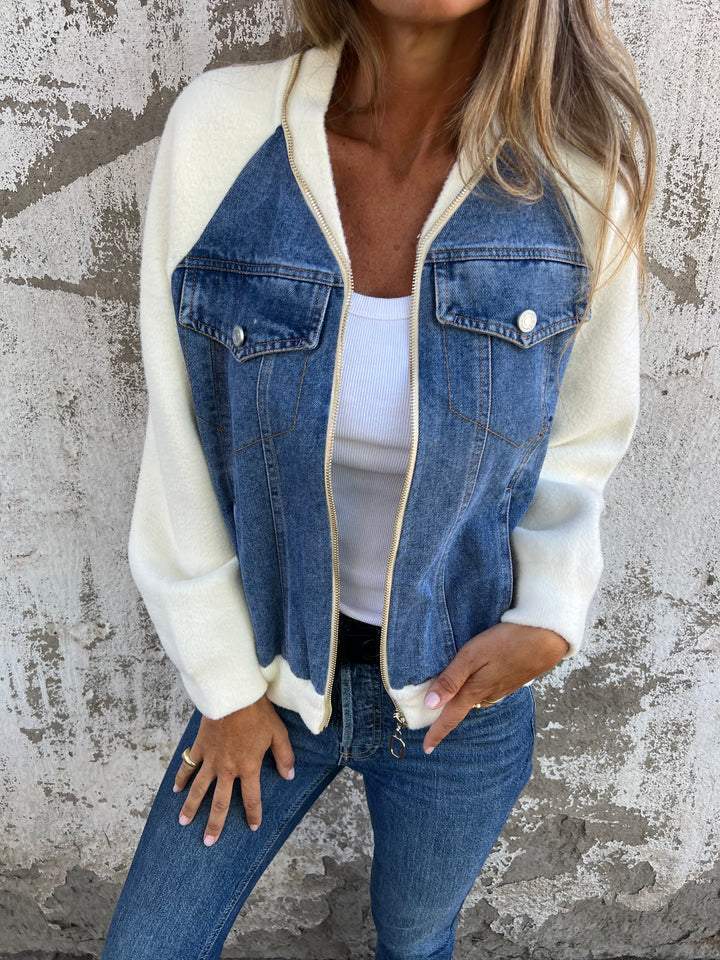 Oliva™ Modern Jacket with Denim Fabric