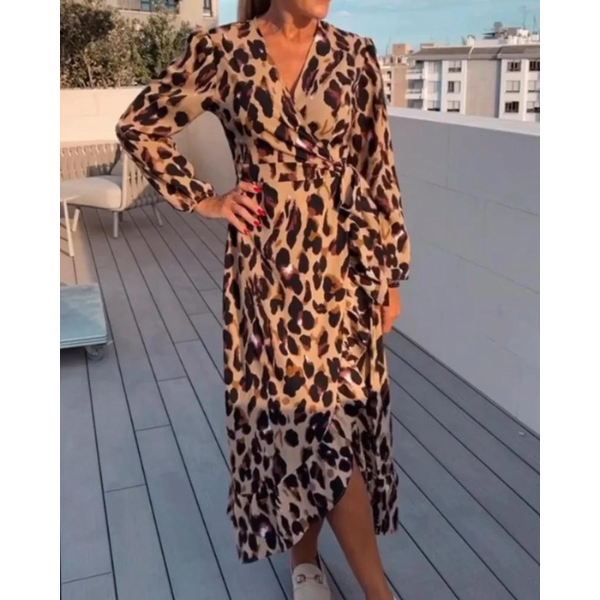 Lisandra™ - V-neck Wrap Dress