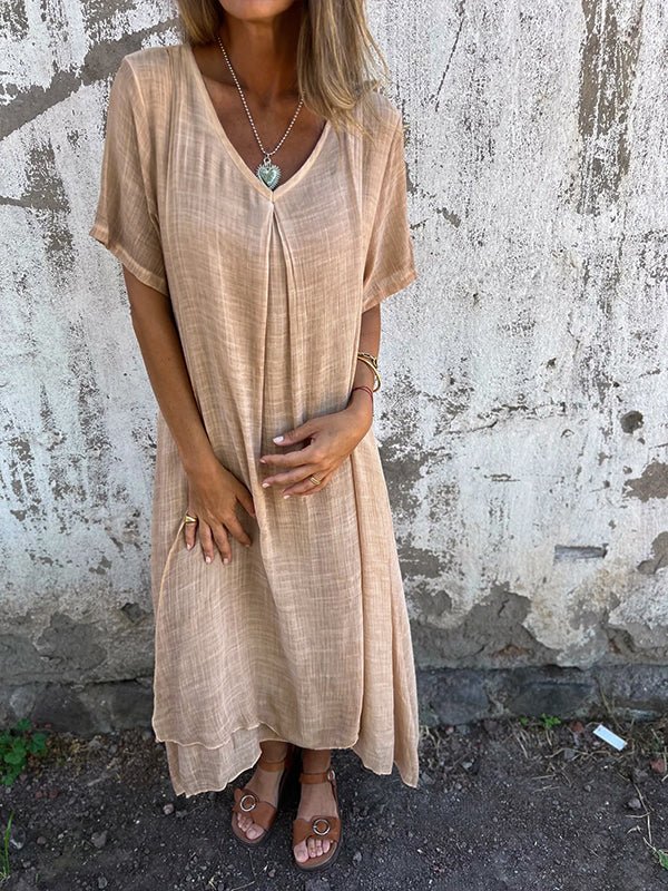 Enola™  Chic V-Neck Dress