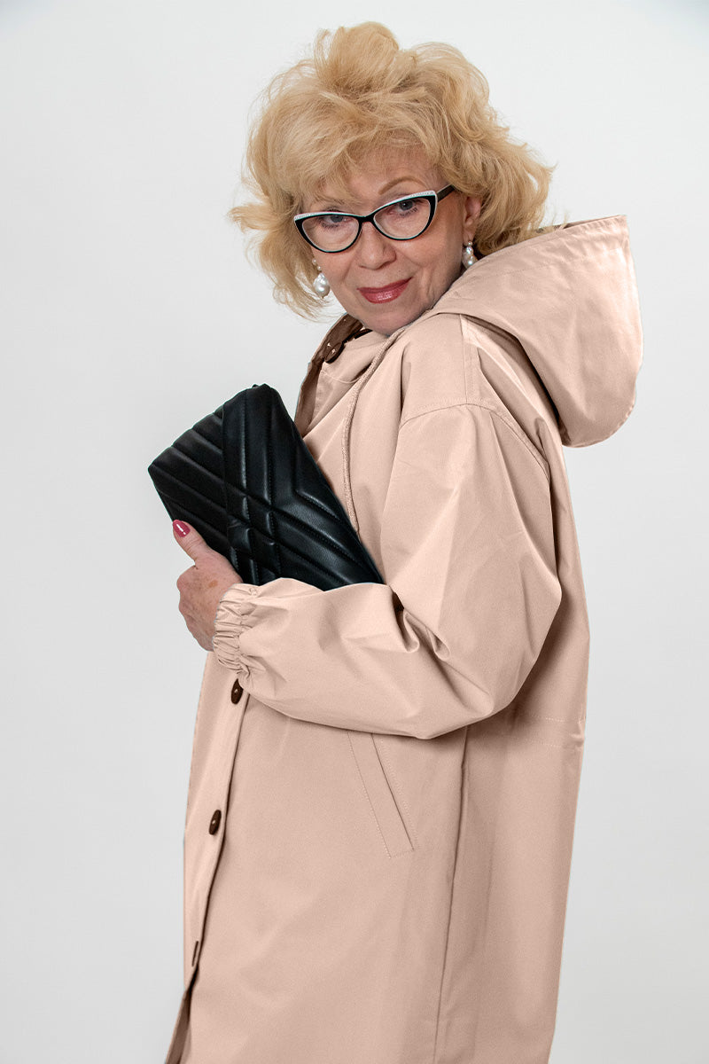 Rachel™ Water-Resistant Oversized Hooded Windbreaker