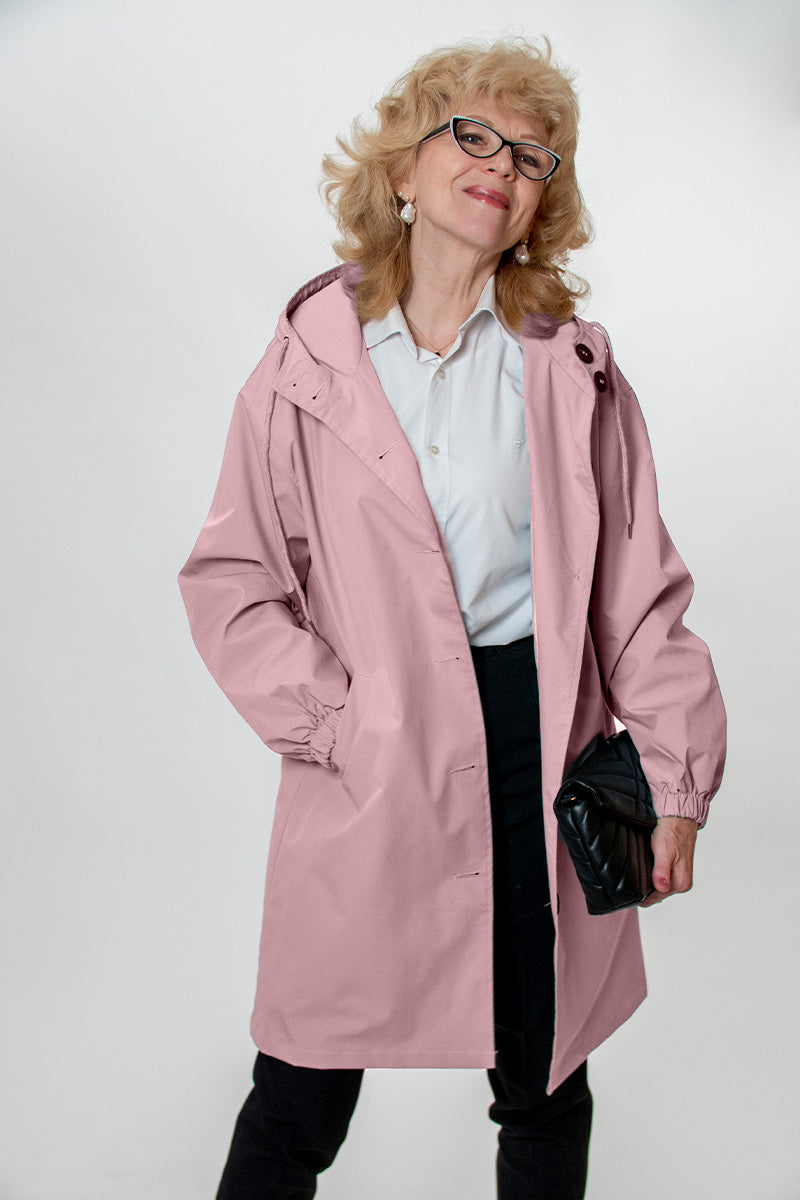 Rachel™ Water-Resistant Oversized Hooded Windbreaker