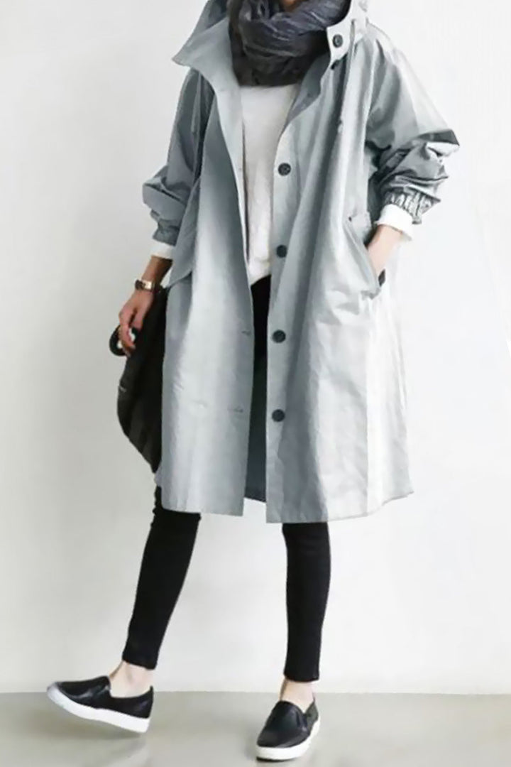 Rachel™ Water-Resistant Oversized Hooded Windbreaker