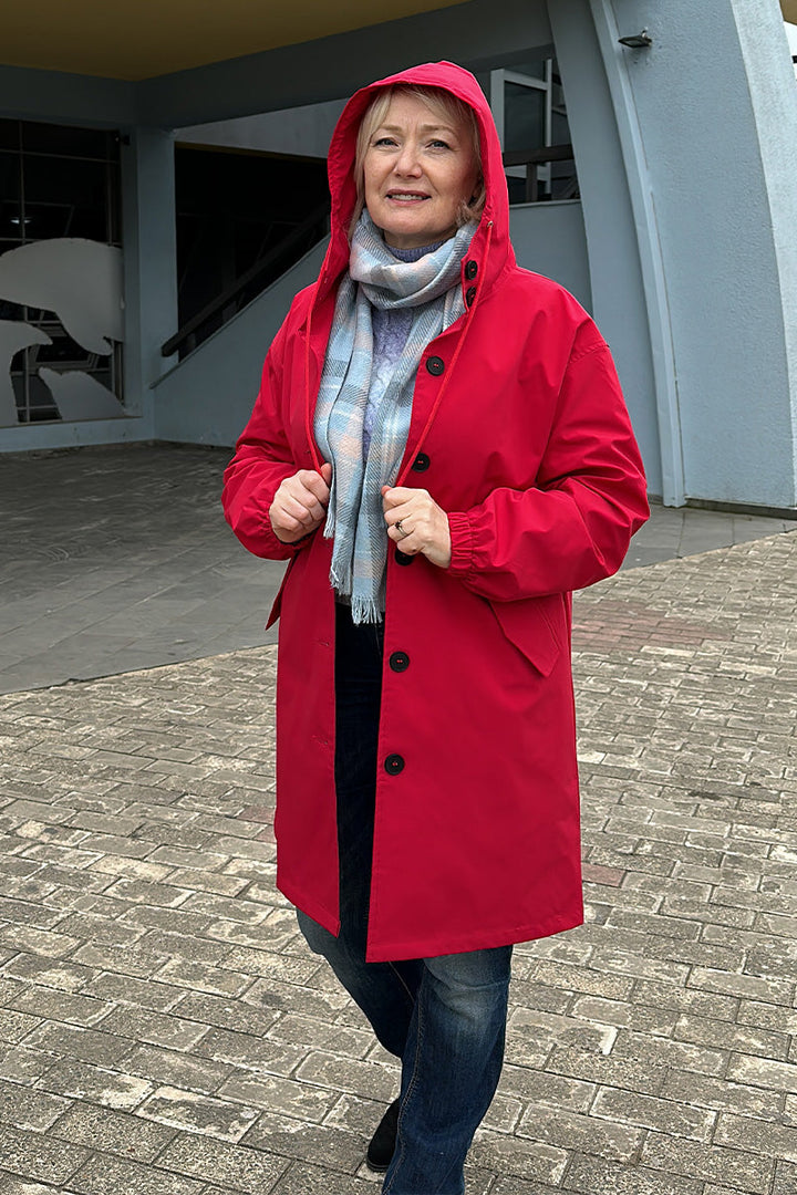 Rachel™ Water-Resistant Oversized Hooded Windbreaker